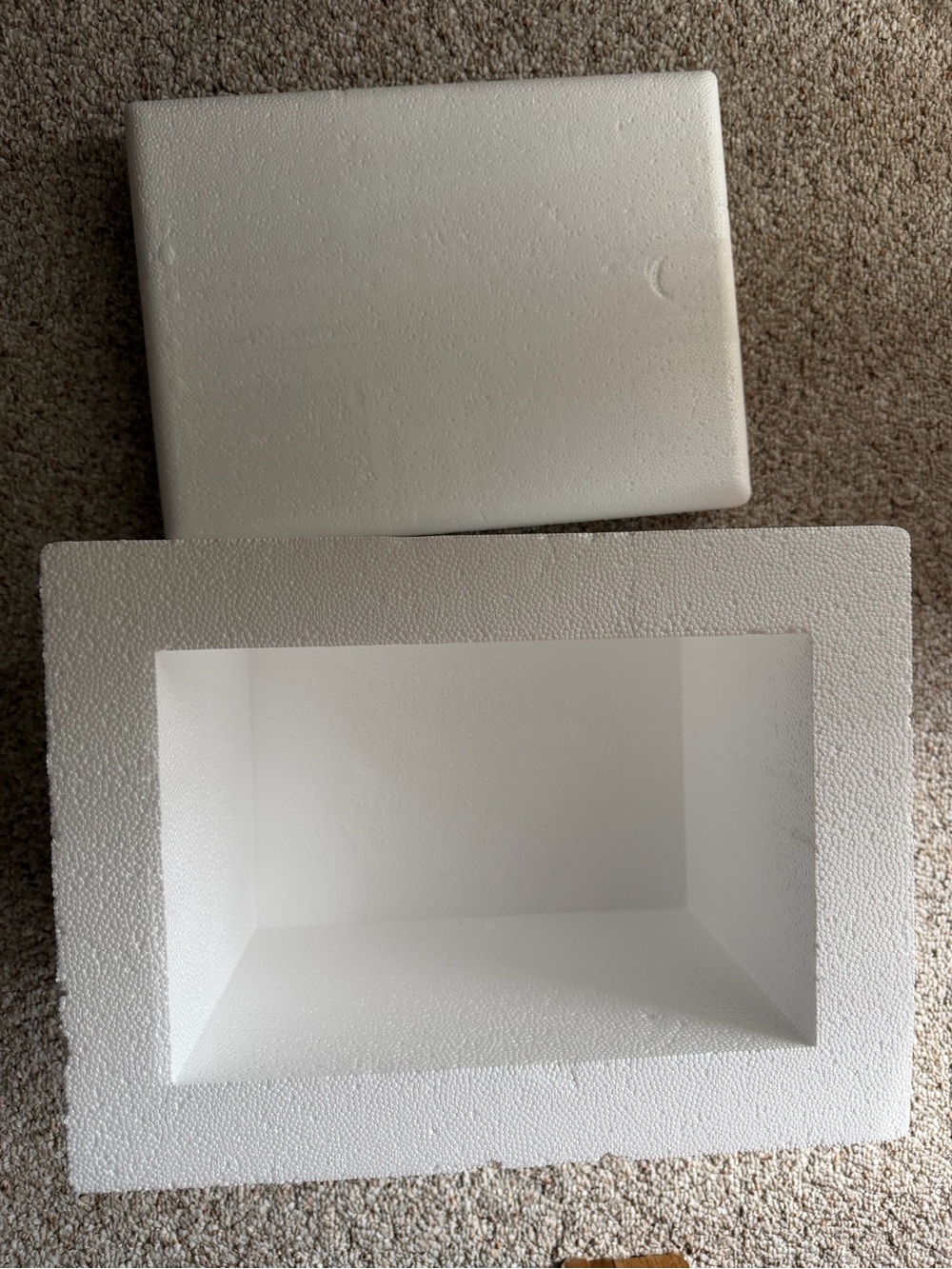 Lightweight Solid White Styrofoam Cooler Insert Lid Summer Cooling Beach Storage